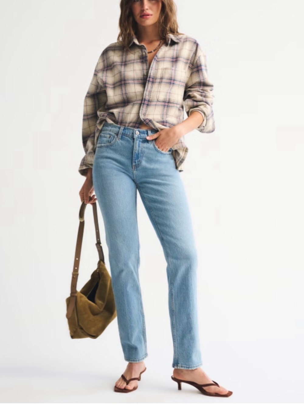 Abercrombie & Fitch Mid Rise 90s Straight Jeans